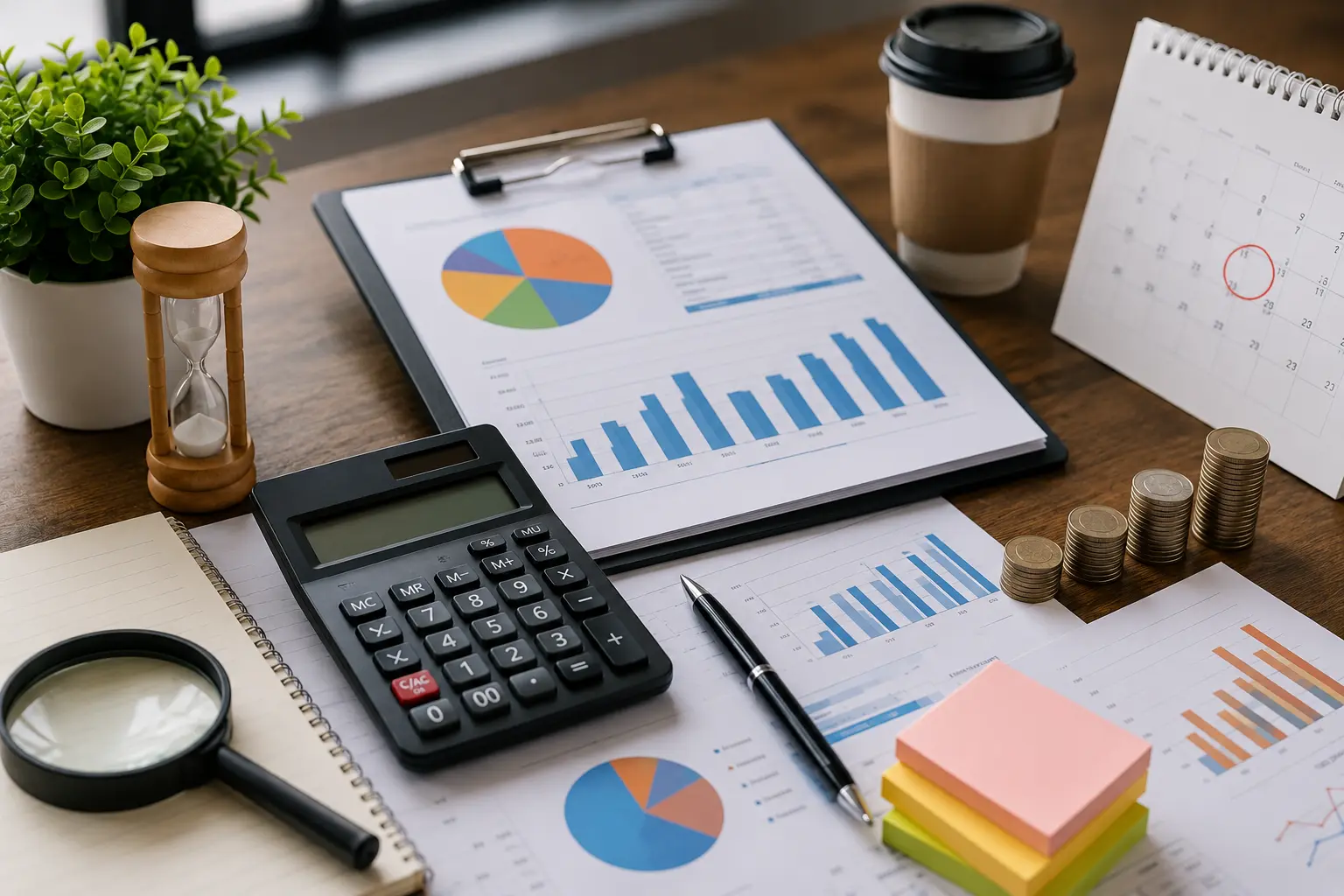 Dokumen perencanaan anggaran gathering perusahaan dengan kalkulator, laporan keuangan, dan analisis biaya untuk mengidentifikasi hidden cost kegiatan perusahaan.